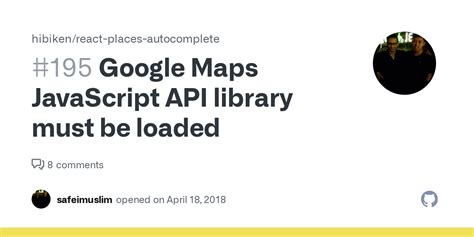 react places autocomplete google maps javascript api library must be loaded