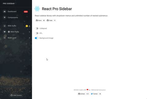 React Pro Sidebar Example