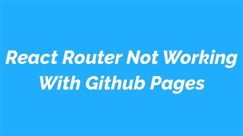react router not working