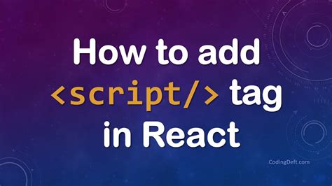 react script tag example
