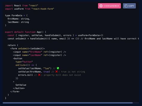 react typescript code example