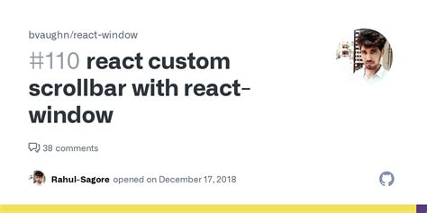 React Window Scrollbar