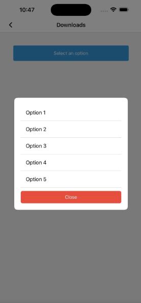 React-Native Dropdown Menu Example