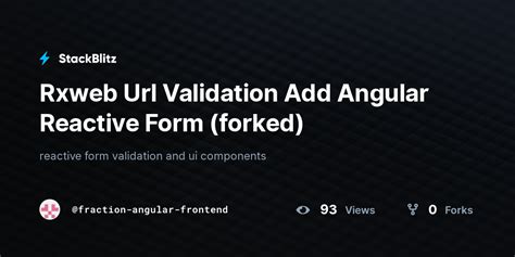 reactive form validation in angular 16 stackblitz
