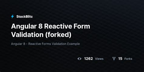 reactive form validation in angular 18 stackblitz
