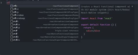 reactjs code snippets vscode not working