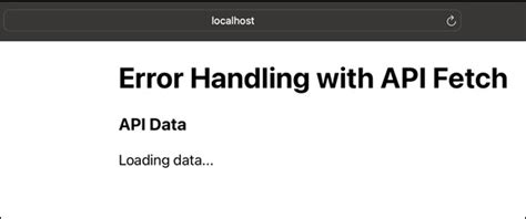 reactjs fetch error handling