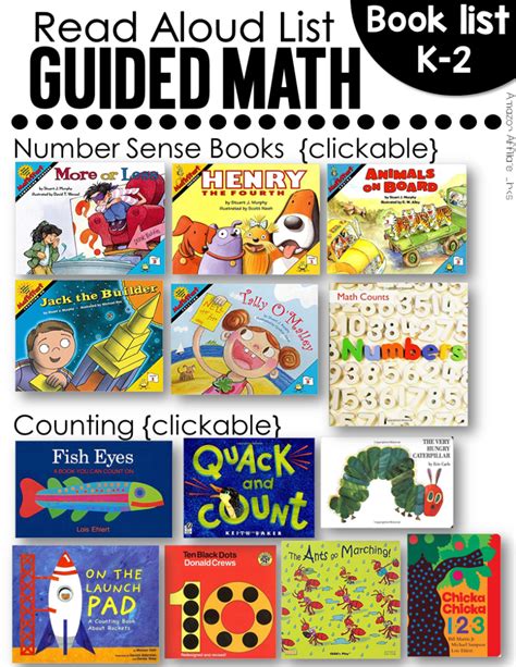 read aloud books for kindergarten math