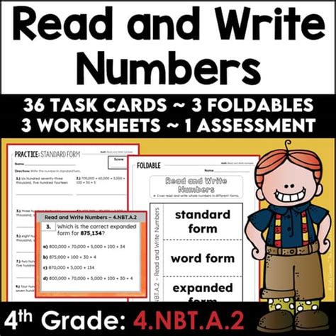 Read And Write Numbers 4Th Grade Worksheets