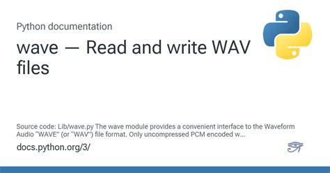 Read And Write Wav File In Python