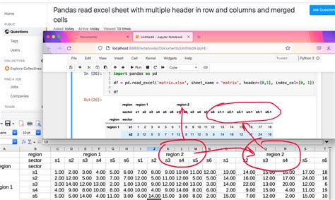 read excel file in python pandas with header