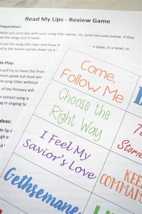 Read My Lips Game Examples