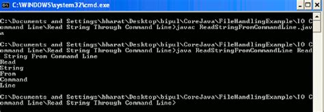 Read String From Command Line Java