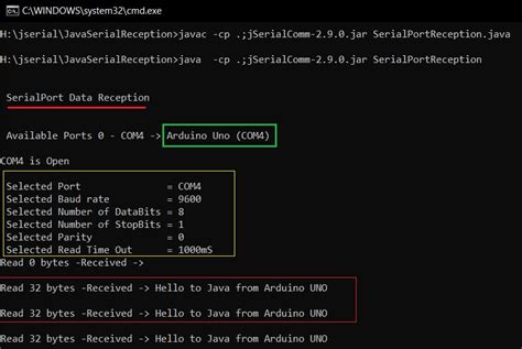 Read String Serial Port Java