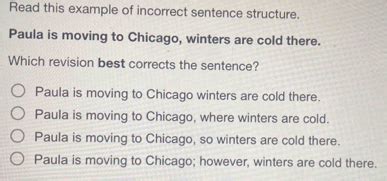 read this example of incorrect sentence structure paula is moving