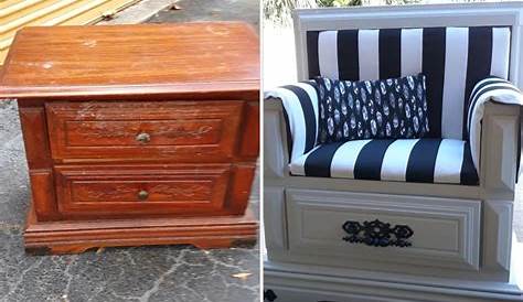 Reading Chair Made From Nightstand Dresser As Home Decor