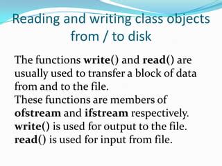 Reading/Writing Class Objects To Files In C++