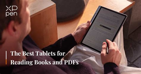 reading a book on a tablet