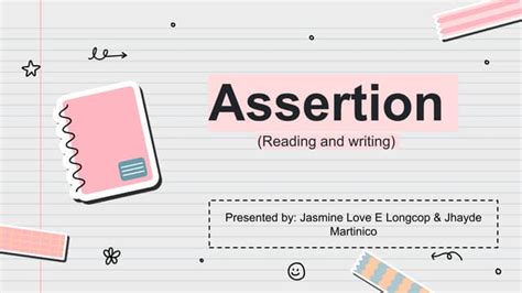 Reading And Writing Grade 11 Assertion