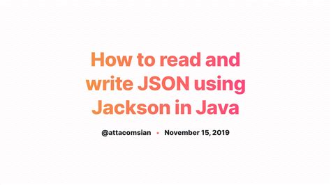 Reading And Writing Json To A File In Java