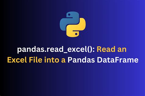 Reading Excel Files In Python Using Pandas