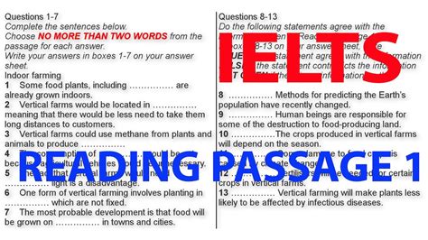 reading ielts test with answers