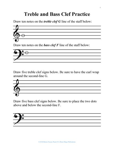 reading treble clef notes worksheet answers