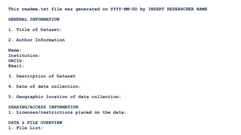Readme File Guidelines