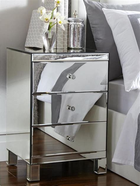 Ready Assembled Mirrored Bedside Cabinets