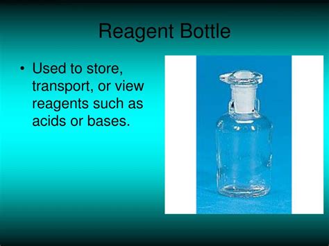 Reagent Bottle Function In Laboratory