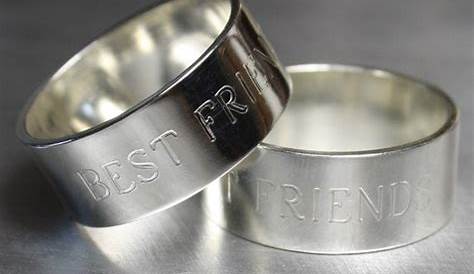 Best Friend Rings Set of 2 Personalized Solid Sterling - Etsy | Best