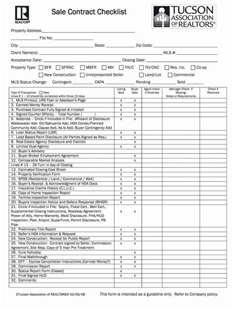 Commercial Real Estate Transaction Checklist PDF Form Fill Out and