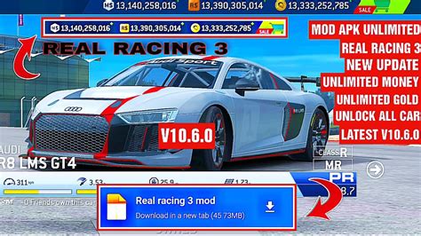 real racing 3 mod apk unlimited money and gold