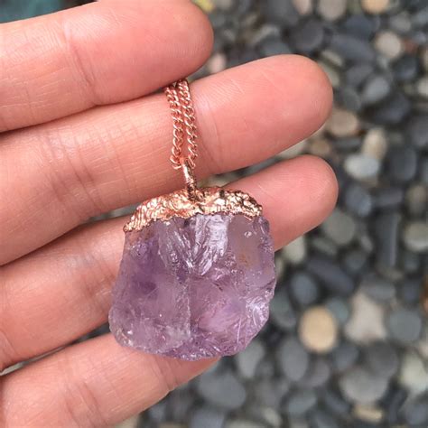 real amethyst crystal necklace
