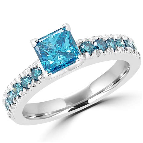 Real Blue Diamond Engagement Rings - Riccda