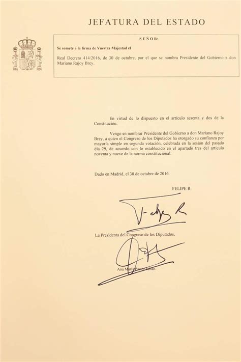 real decreto del presidente del gobierno