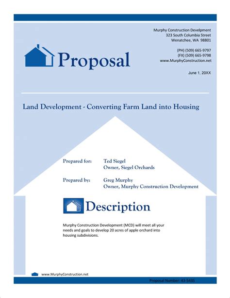 real estate loan proposal template