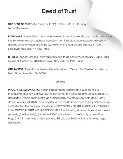 Real Estate Trust Deed