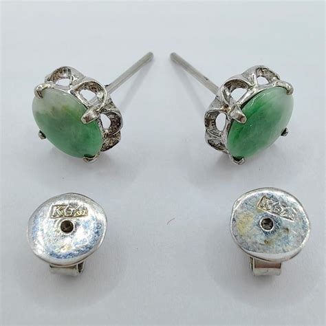 Real Jade Stud Earrings