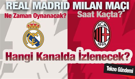 real madrid - milan izle