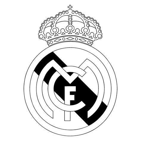 real madrid badge black and white