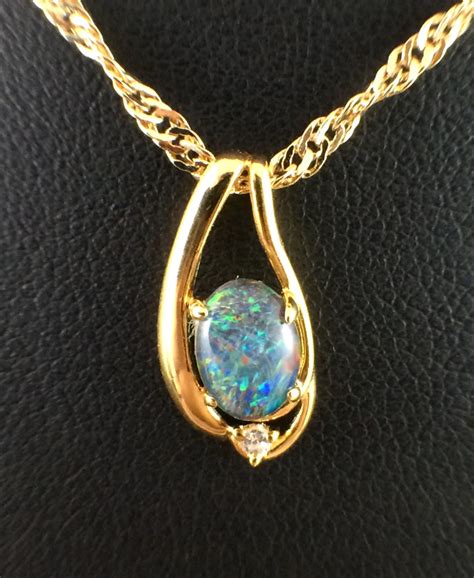 real opal necklace