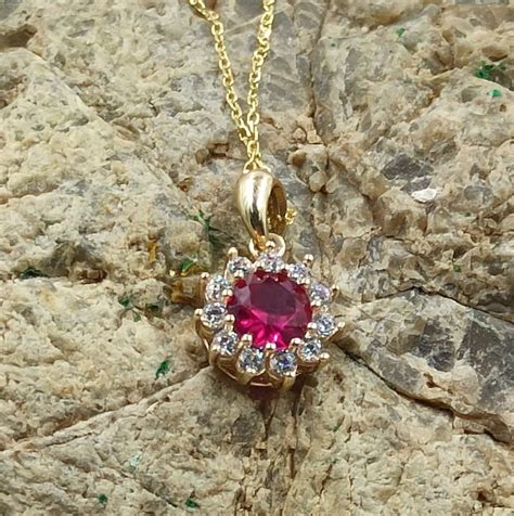 Real Ruby Gold Necklace