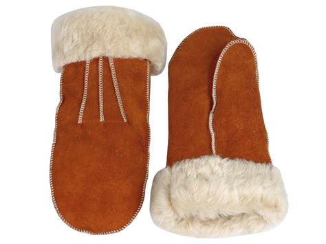 real sheepskin mittens for women