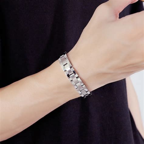 Real Silver Magnetic Bracelet