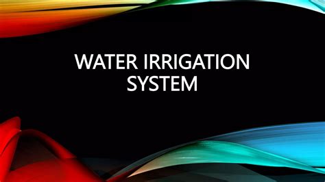 Real Time Automatic Irrigation System Ppt