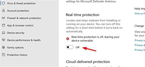 real time protection windows 11 turn off