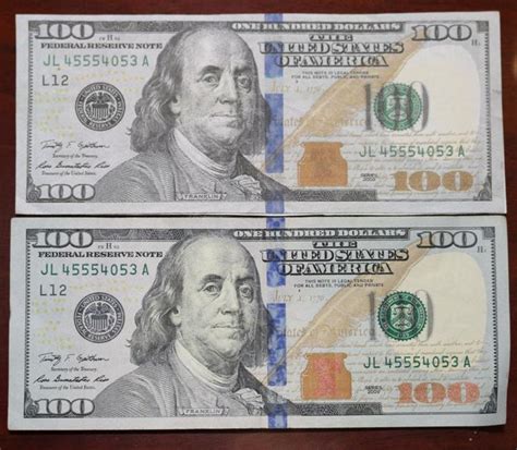real vs fake 100 dollar bill
