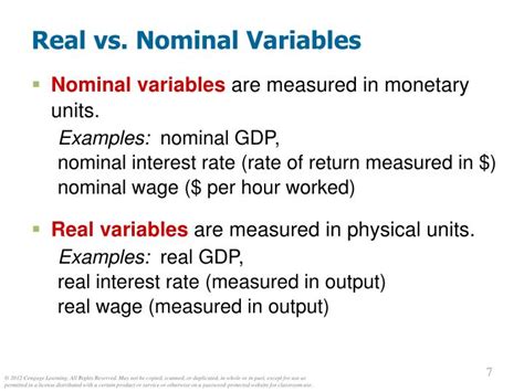 real vs nominal variables