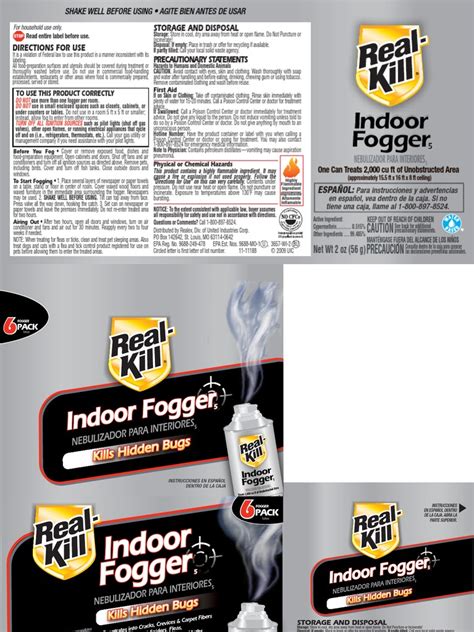 Real-Kill Indoor Fogger Instructions